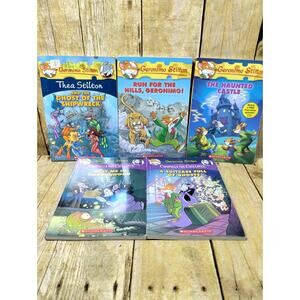 Geronimo Stilton Thea & Creepella Book Lot Scholastic Chapter Childrens Mystery